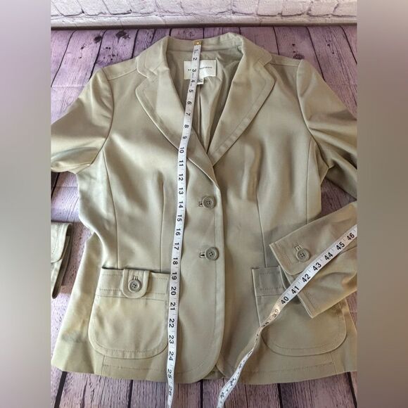Banana Republic Khaki Classic Academia Collegiate Preppy Stretch Blazer Size 10 - Picture 13 of 13